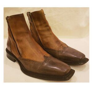 Stefaus Brauehius Italy Men's Western Boots Sz-9.5B Brown Leather